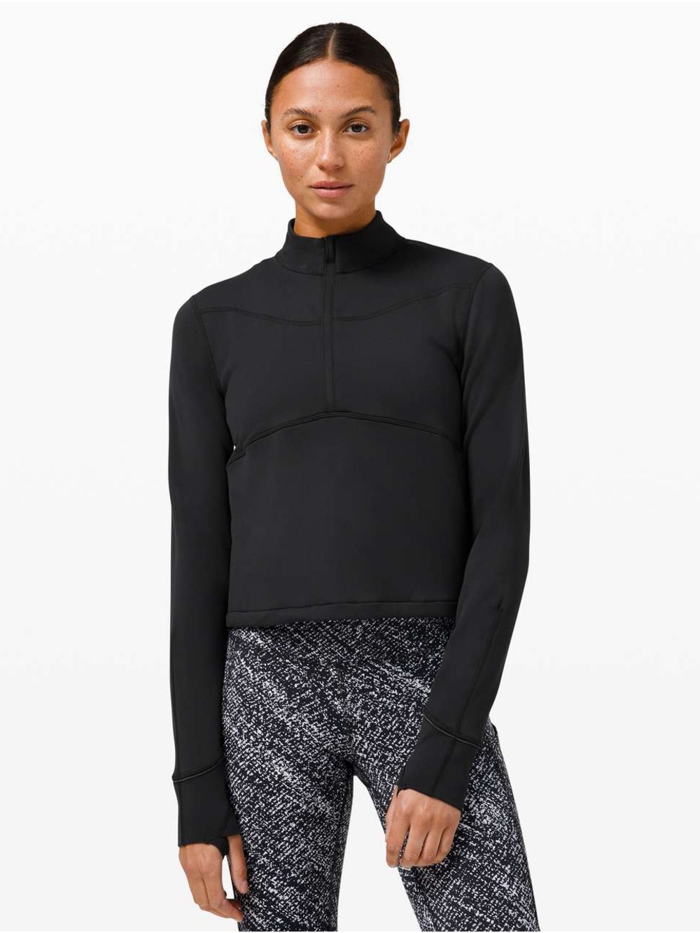 Lululemon Rulu Running Cropped 1/2 Zip